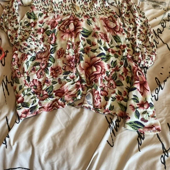 FARM RIO Anthropologie Floral Print Dress SIZE LARGE - Picture 3 of 3
